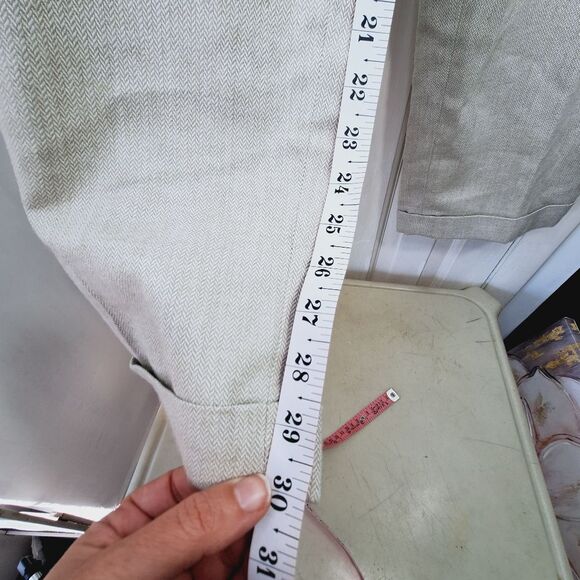 NWT Emma James Cream Khaki Tweed Trousers Pants Sz 16 - Picture 15 of 15